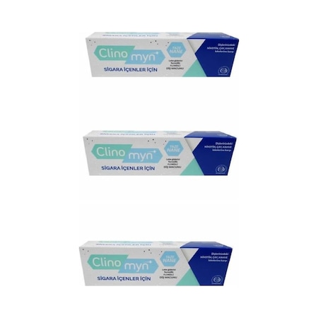 Clinomyn Sigara İçenler İçin Beyazlatıcı Diş Macunu 3 x 75 ML