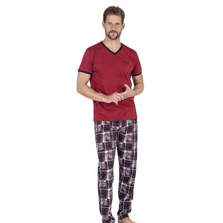 Pierre Cardin Erkek V Yaka Yazlık Pijama Takımı 001