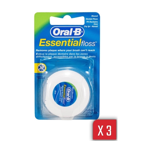Oral-B Essential Floss Naneli ve Mumlu Diş İpi 50 M x 3 Adet