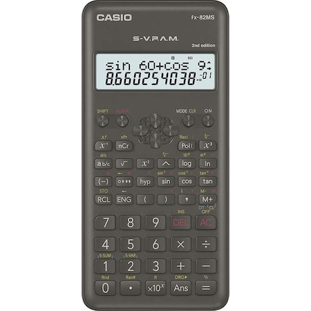 Casio FX-82MS 2. Versiyon Bilimsel Fonksiyonlu 12 Hane Hesap Makinesi