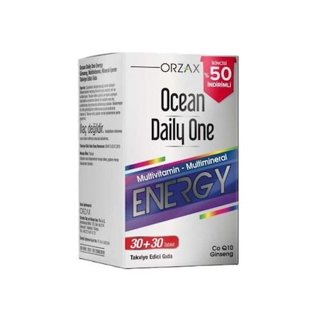 Ocean Daily One Energy Takviye Edici Gıda 30+30 Tablet