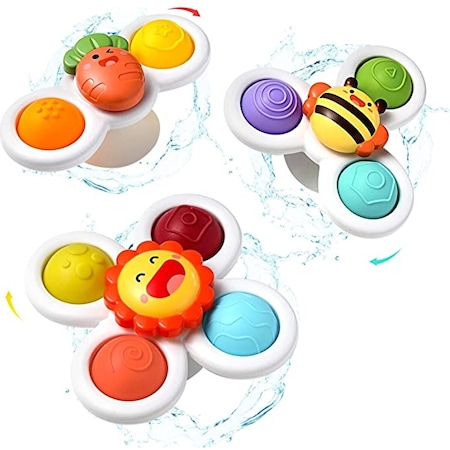 Alibee-prodigy Toy 3 Adet Vantuz Iplik Oyuncakları Banyo Oyuncakları 1-renkli