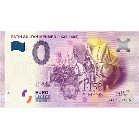 0 Euro Hatıra Parası - Fatih Sultan Mehmed 2019