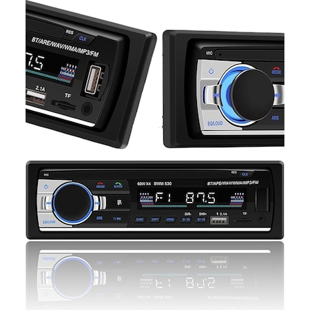 Sunask P.125 Çift Usb Bluetooth Radyo Usb Sd Aux Teyp Amfi Çıkışlı 4 x 55 W Oto Teyp