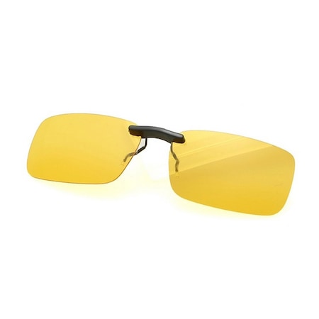 Mini Mandal Polarize Antifar Gece Görüş -Sarı Sürüş Gözlük Klipsi