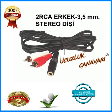 1 5 Metre 2 Rca Erkek 3 5mm Stereo Disi Ses Kablosu Fiyatlari Ve Ozellikleri