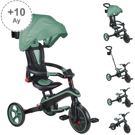 Globber Explorer 4in1 Katlanabilir Bisiklet - Zeytin Yeşili