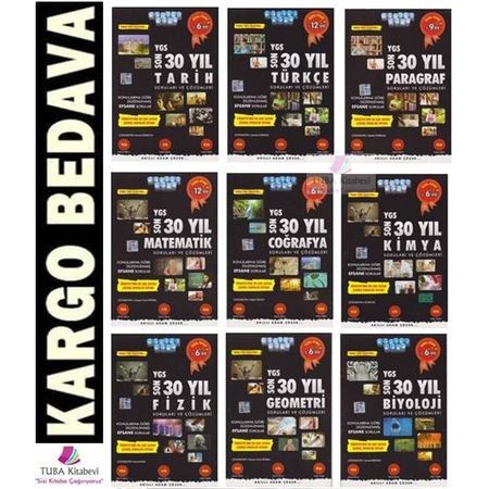 Ygs Son 30 Yil Tum Dersler Cozumlu Cikmis Sorular 9 Kitap Set Fiyatlari Ve Ozellikleri