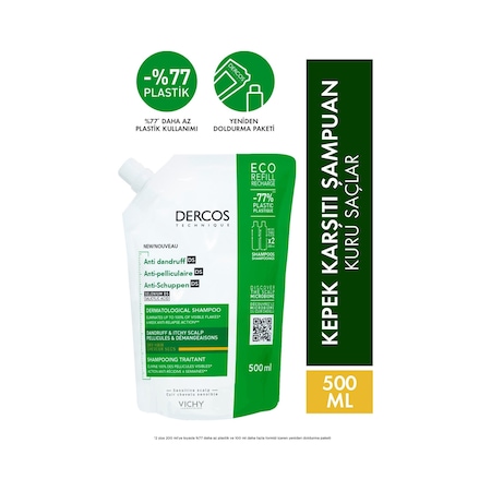 Vichy Dercos Kuru Saç Derisine Özel Kepek Karşıtı Şampuan 500 Ml