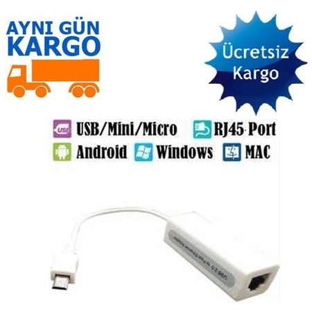 Micro Usb Ethernet 4673p Kartı Lan Ethernet Card Rj45 Network Bil