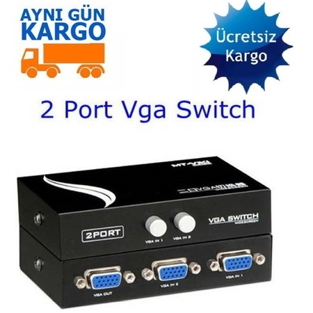 vga switch coklayici 4675p cogaltici splitter 2 port coklu ekran