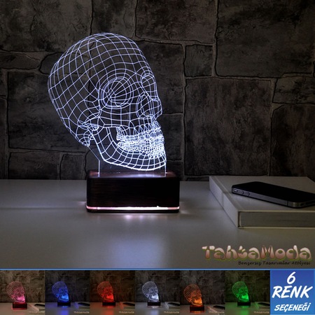 3d 3 Boyutlu Lamba Kuru Kafa Iskelet 6 Renk Secenek Masa Lambasi Fiyatlari Ve Ozellikleri