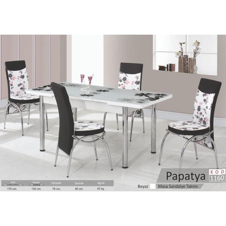 Acilir Masa 4 Sandalye Set Papatya Beyaz Fiyatlari Ve Ozellikleri