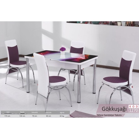 Acilir Masa 4 Sandalye Set Gokkusagi Fiyatlari Ve Ozellikleri