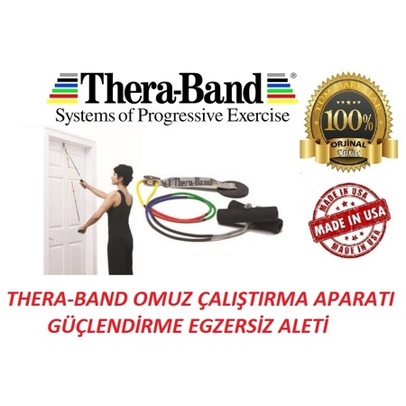 thera band omuz kol calistirma lastigi kapi kancasi egzersiz ipi