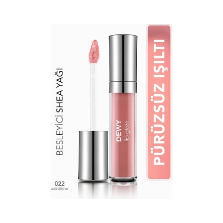 Flormar Besleyici Dudak Parlatıcısı - Dewy Lip Glaze - 022 Walk With Me-8682536069403