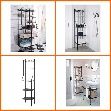 Ikea Ronnskar Banyo Dolabi Acik Raf Unitesi Siyah 42x176 Cm Fiyatlari Ve Ozellikleri