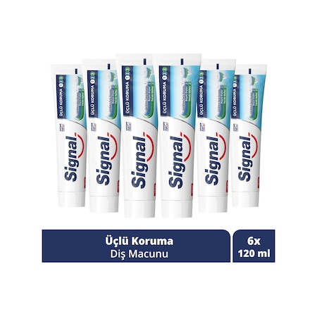 Signal Nane Ferahlığı Çürüklere Karşı Üçlü Koruma Diş Macunu 6 x 120 ML