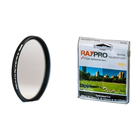 Raypro Nikon 18-105 - 18-140 MM Lens için 67 MM HD Slim CPL Polarize Filtre