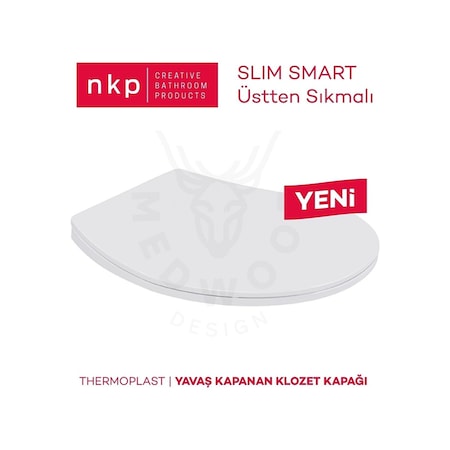 NKP Slim Smart Thermoplast Yavaş Kapanan Klozet Kapağı NKP0302