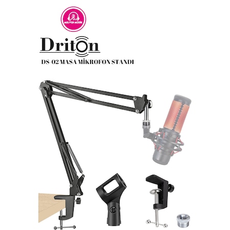 Driton Ds-02 Profesyonel Kondenser Masa Tipi Mikrofon Standı