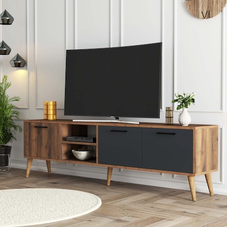 1581 Exxen 180 Cm Ahşap Ayaklı Tv Ünitesi