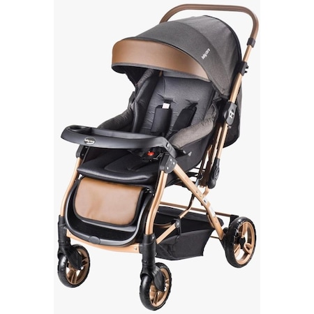 Baby Care 65 Capron Çift Yönlü Bebek Arabası Gold Siyah