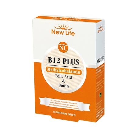 Newlife B12 Plus Methylcobalamin B12 Vitamini Folik Asit Biotin 60 Kapsül