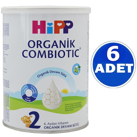 Hipp 2 Organik Combiotic Devam Sütü 6+ Ay 6 x 350 G