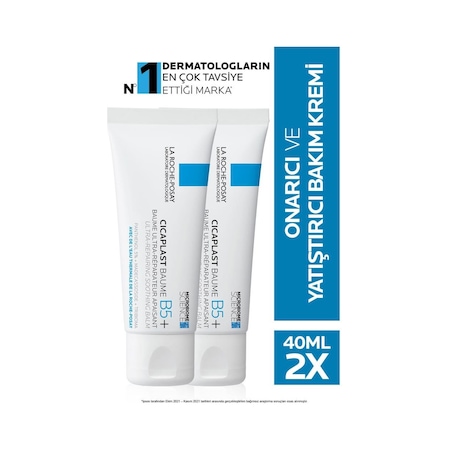 La Roche Posay Cicaplast Baume B5+ Yatıştırıcı Bakım Kremi 2 x 40 ML