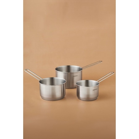 Karaca Fiorino İndüksiyon Tabanlı Çelik 3 Parça Mini Sütlük/Sosluk Set