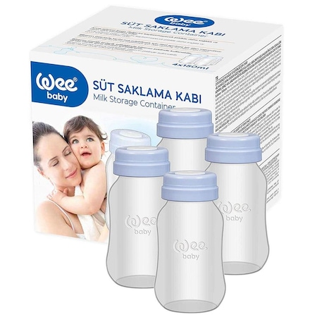 Wee Baby Süt Saklama Kabı 4 x 150 ML