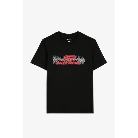 Skechers M Big Logo T-Shirt Erkek Siyah Tshirt S222262-001