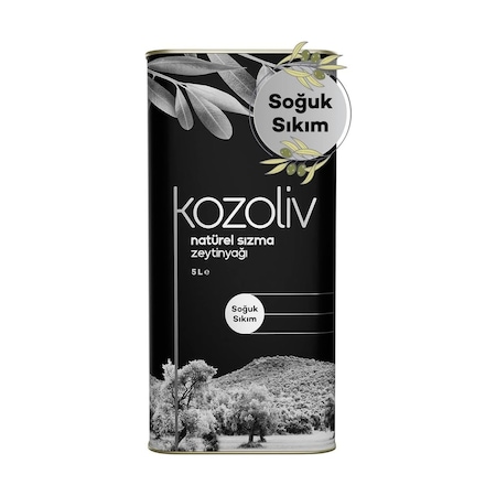 Kozoliv Soğuk Sıkım Naturel Sızma Zeytinyağı Teneke 5 L