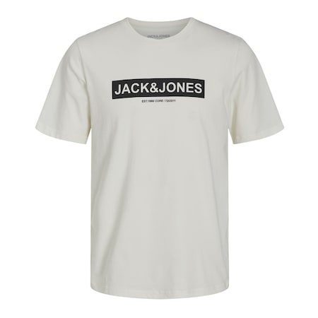 Jack & Jones Logo Baskılı Tişört- Pin 12249605 Cloud Dancer