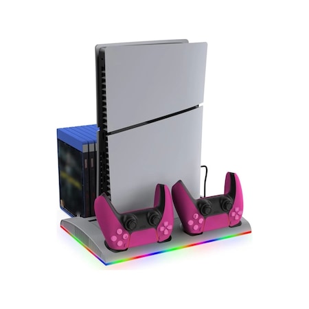 Ps5 Slim Fanlı Rgb Stand Şarj Dock Playstation 5 Slim Tp5-3570