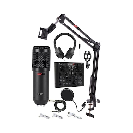 Lastvoice BM800 Live Head Set Efektli Ses Kartı Mikrofon Kulaklık