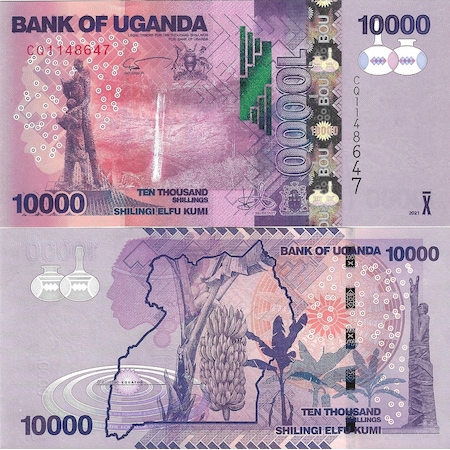 Uganda 10,000 Shilling Şiling Yabancı Kağıt Para Çil Unc Koleksiyon Para