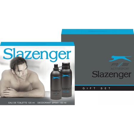 Slazenger Active Sport Mavi Erkek Parfüm EDT 125 ML + Active Sport Erkek Sprey Deodorant 150 ML