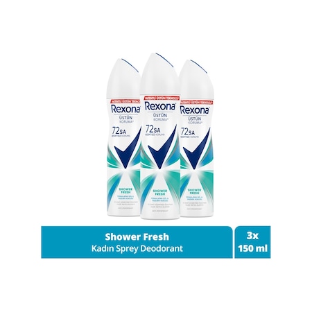 Rexona Shower Fresh 72 Saat Kadın Sprey Deodorant 3 x 150 ML