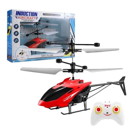 Uzaktan Kumandalı USB LED Mini RC Drone Oyuncak Helikopter Uçak Kırmızı