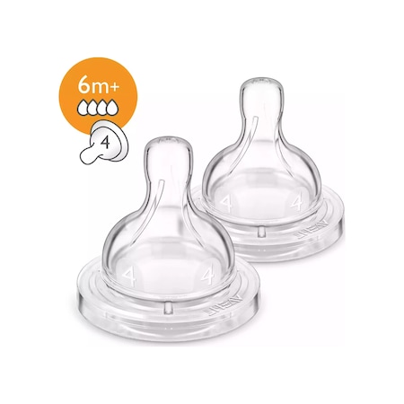 Philips Avent Classic Scf634/27 Biberon Emziği 4 Delik 6 Ay+ 2'li