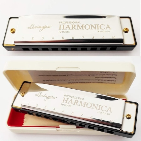 Lexington 10 Delikli Mızıka Professional Harmonica Do c