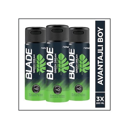 Blade Green Dream Erkek Sprey Deodorant 3 x 200 ML