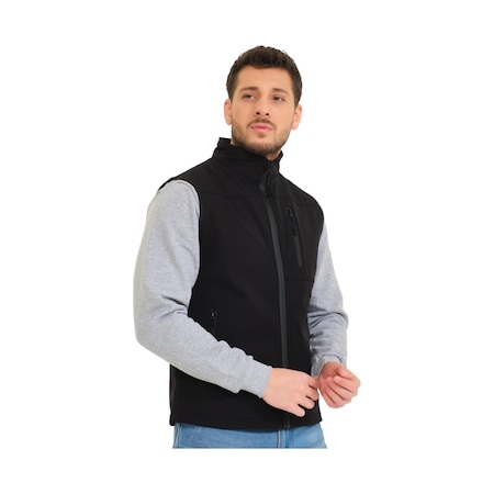 Şensel, Softshell Yelek, Siyah 118E2250 Su Itici,Rüzgar Geçirmez 001