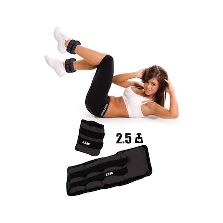 Spor Byfit 2,5 Kg x 2 Adet Siyah El veya Ayak Bileği Ağırlığı