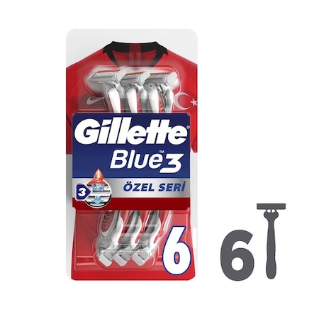 Gillette Blue3 Milli Takım Özel Paketi Tıraş Bıçağı 6 Adet