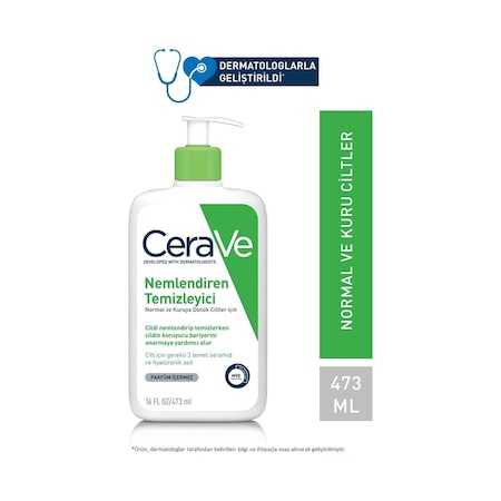 CeraVe Normal ve Kuruya Dönük Ciltler İçin Nemlendiren Temizleyici 473 ML