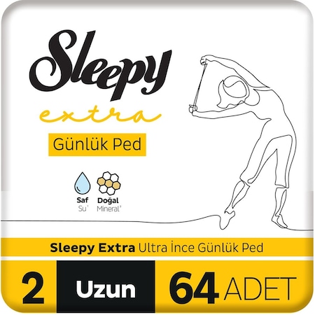 Sleepy Extra Ultra İnce Günlük Ped Uzun Ped 64 Adet