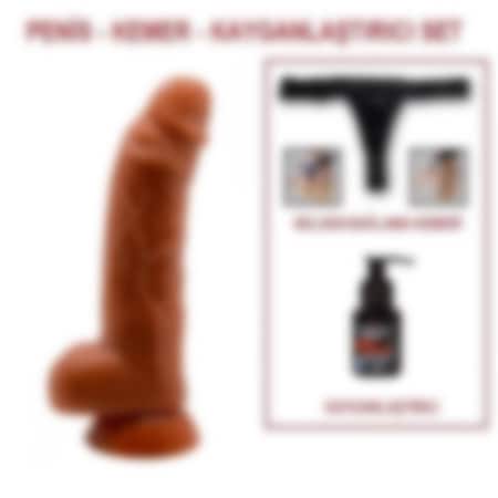 Odins Shop Yeni Nesil Çift Katmanlı Belden Bağlamalı 18 CM Realistik Dildo Penis